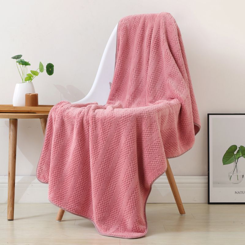 The new teak bath towel is dense in texture, soft to the touch, does not shed or fade, has strong water absorption, and is a dry hair towel in a solid color pic 9