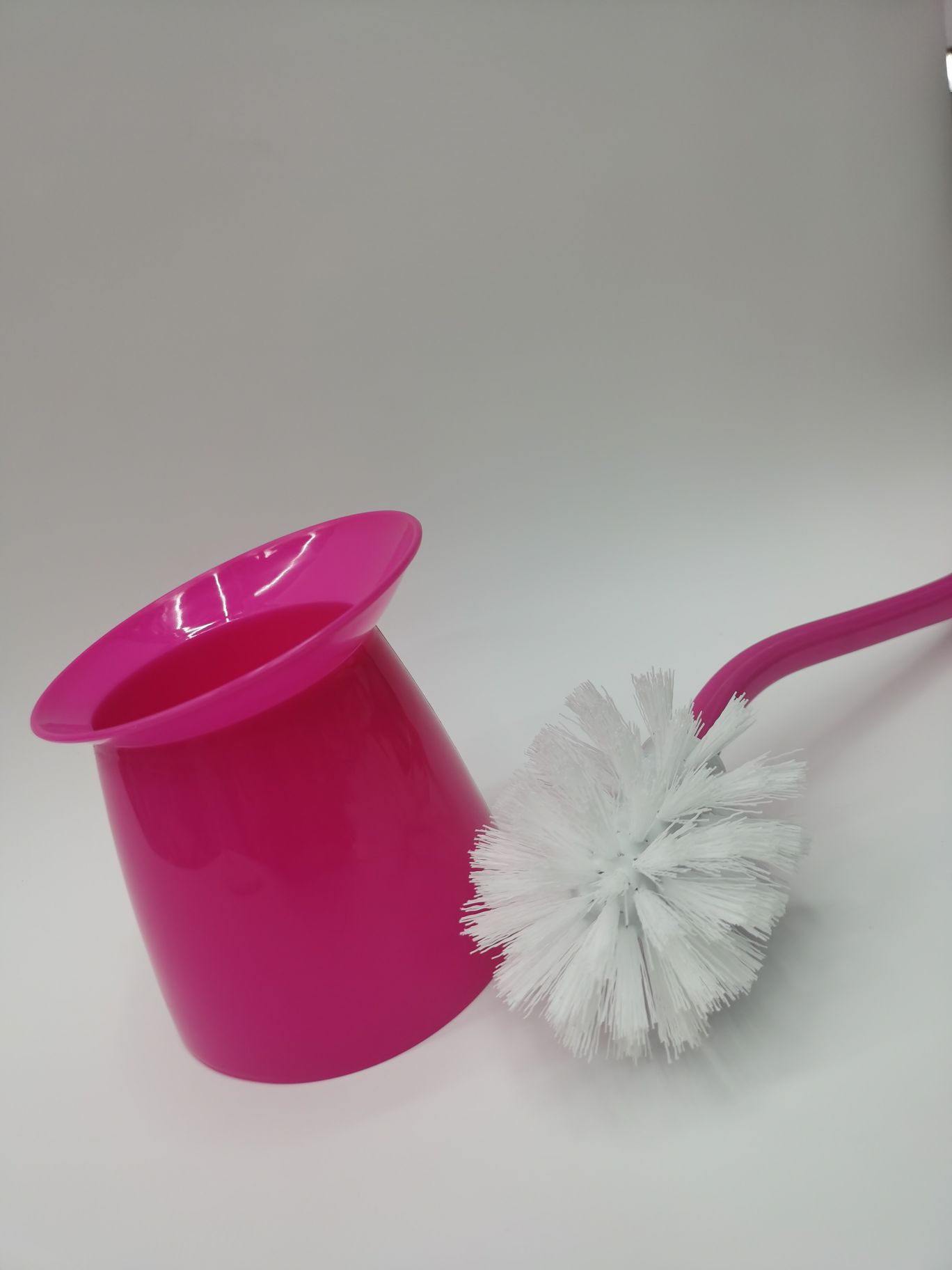 马桶刷套装/混色/塑料白底实物图