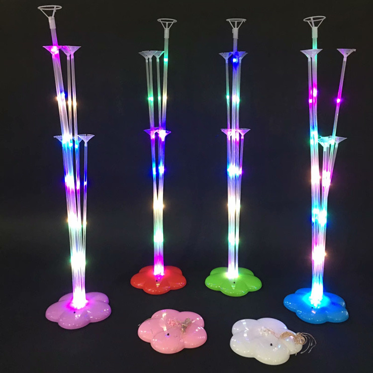 Illuminated, flashing, balloon table, floating column stand, wedding, birthday, party decoration and arrangement supplies, event annual meeting balloon accessories, party supplies, floating stand details Picture