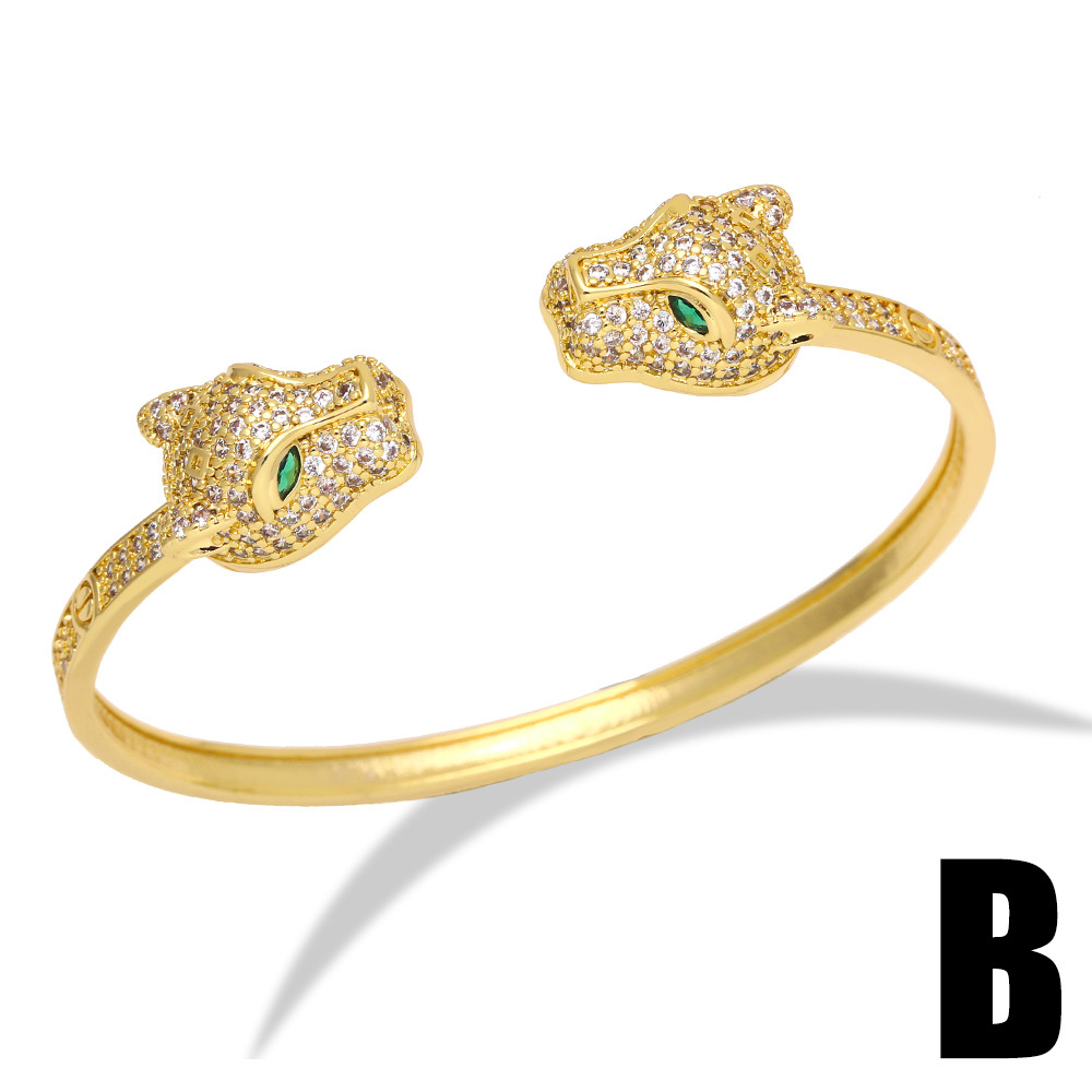This is an exaggerated and trendy jewelry piece from Europe and America, featuring a fashionable, niche, and light luxury style with a high-end feel. It's an open bracelet for women detail image 3