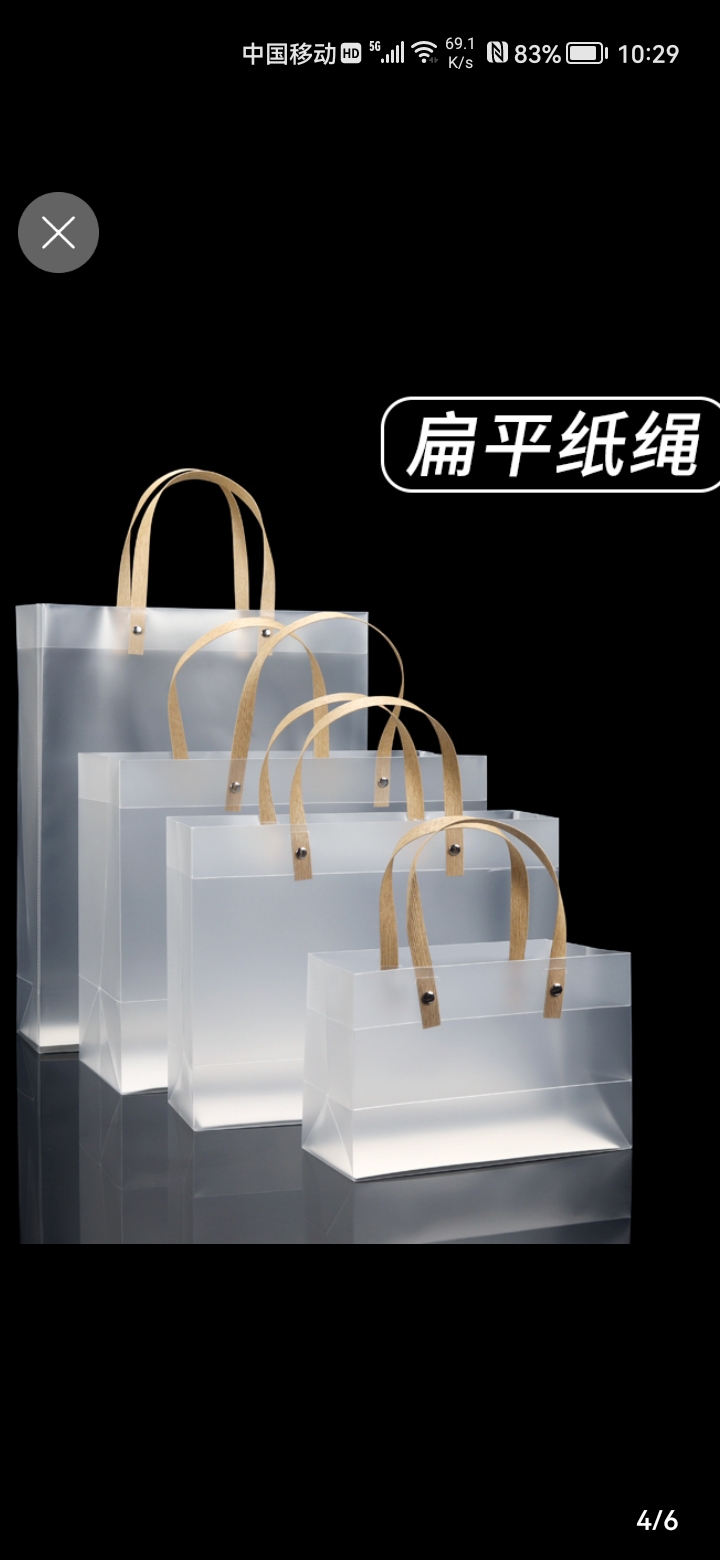 Frosted PVC gift handbag