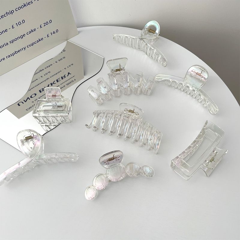 Mermaid Girl transparent hair clip, Super fairy, large claw clip at the back of the head, shark hair clip, hair clip, hair accessory