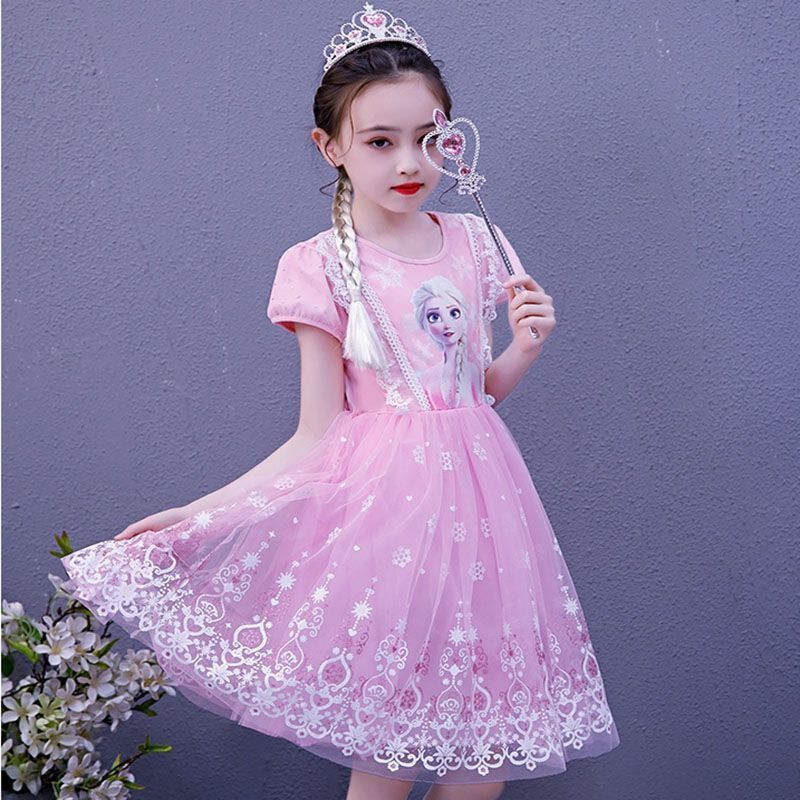 女童冰雪奇缘连衣裙超仙新款女孩生日礼服儿童春秋爱莎公主裙礼服详情图4