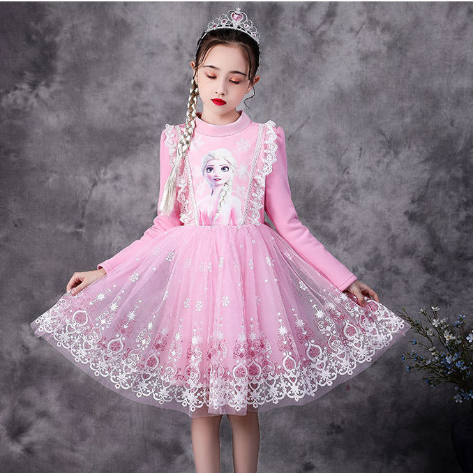 女童冰雪奇缘连衣裙超仙新款女孩生日礼服儿童春秋爱莎公主裙礼服详情图6