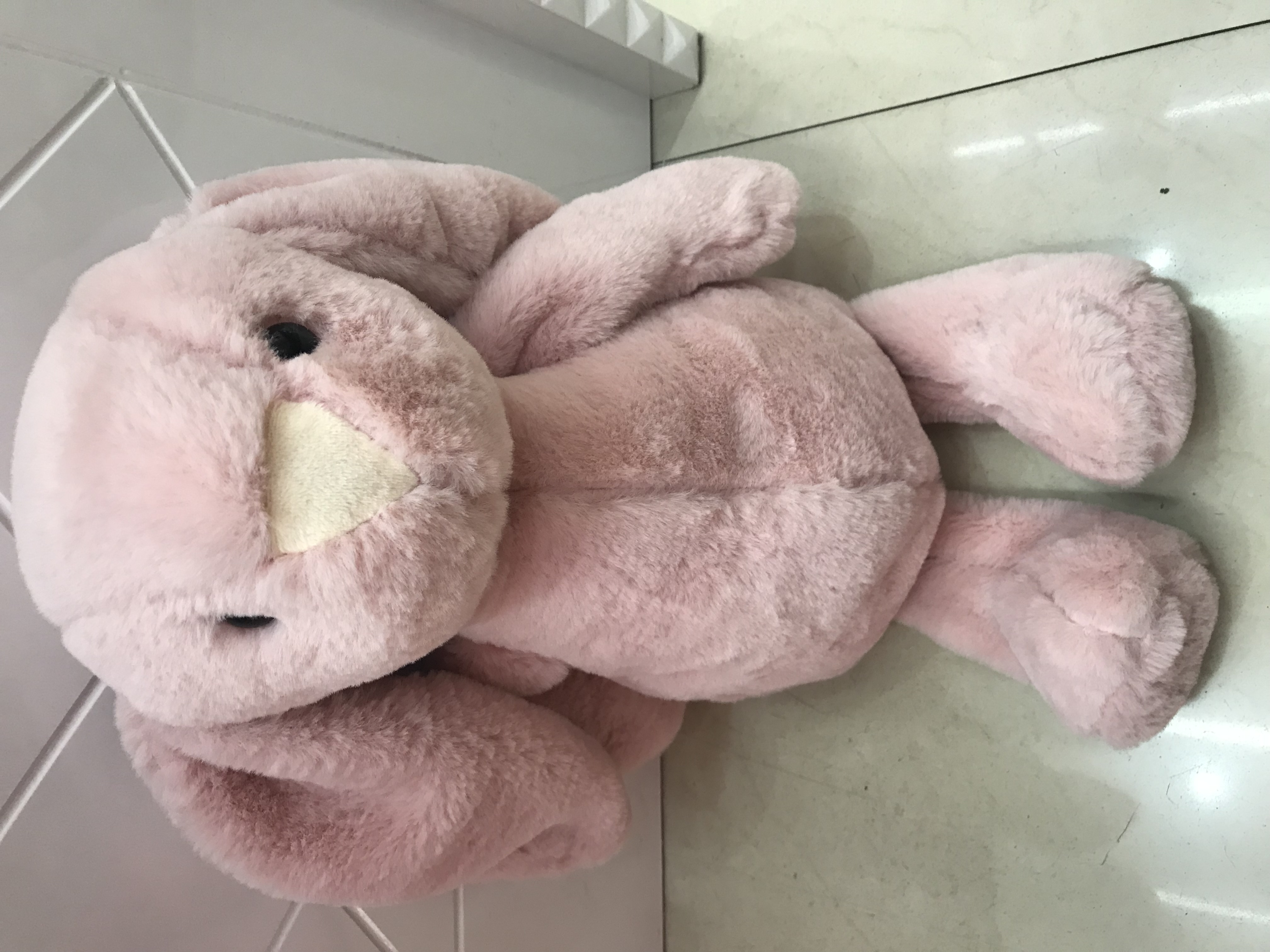 45cm 藕粉色 邦尼兔子 毛绒玩具公仔玩偶图