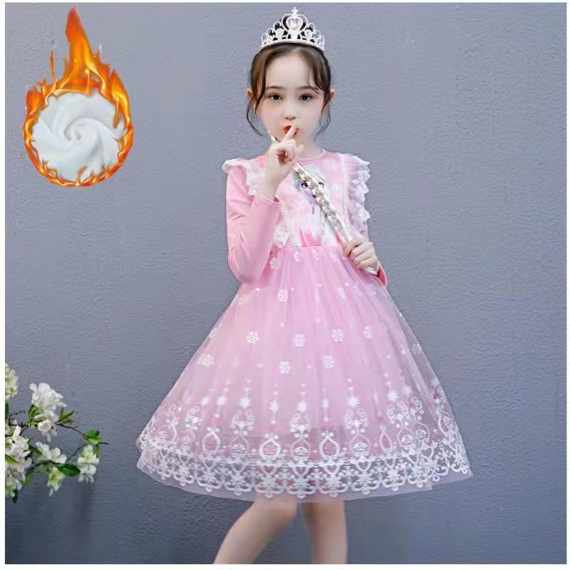 女童冰雪奇缘连衣裙超仙新款女孩生日礼服儿童春秋爱莎公主裙礼服详情图7