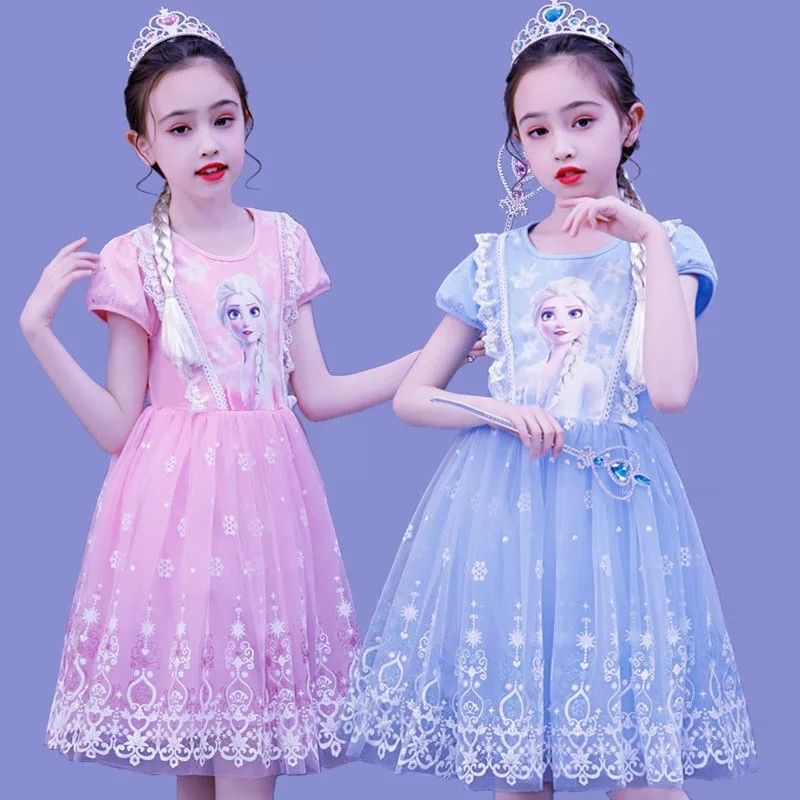 女童冰雪奇缘连衣裙超仙新款女孩生日礼服儿童春秋爱莎公主裙礼服详情图3