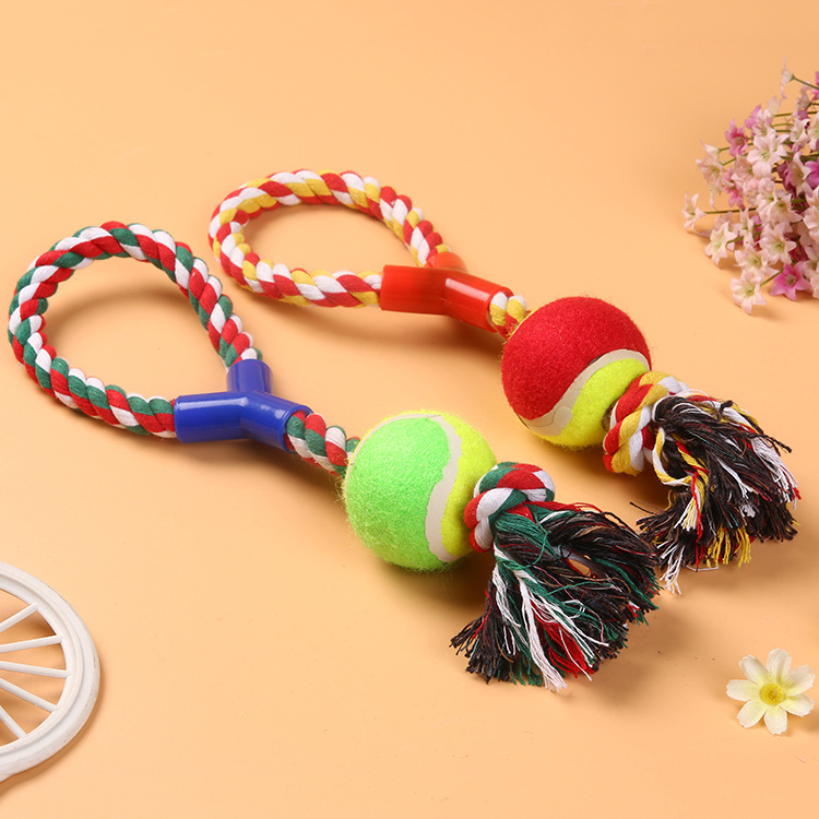 宠物网球玩具/宠物棉绳网球/宠物玩具细节图