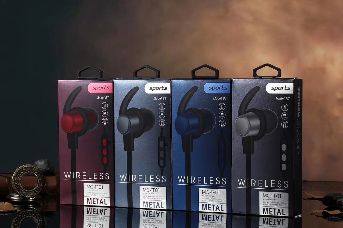 The sports Bluetooth headphones are comfortable to wear and come with a microphone