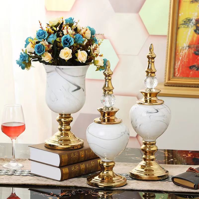 Nordic creative light luxury ceramic vases for entrance hall decoration cabinets, jars, flower vases, ornaments, wedding and hotel soft furnishings, living room display stands, handicrafts and gifts wholesale, small sizes