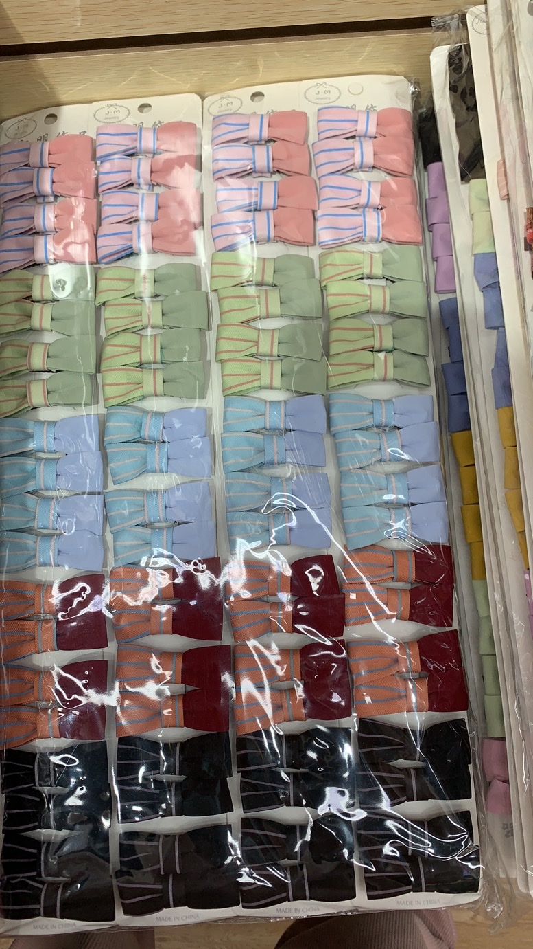 Korean fabric duckbill clips, Korean fabric bow hair clips, top clips, side clips, bangs clips 2022032113