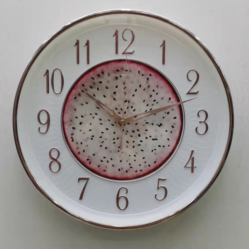 14寸塑料石英挂钟3D墙钟家居装饰壁钟时尚创意时钟可以LOGO广告钟钟表批发详情图3
