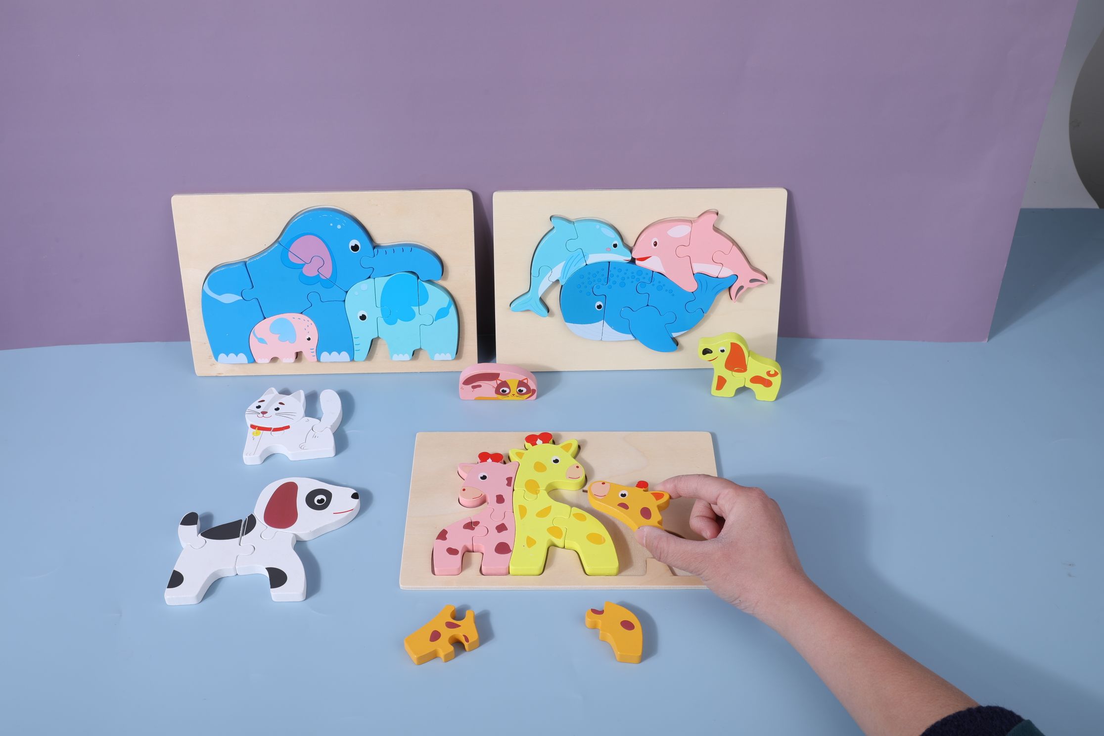 Collect the parent-child three-dimensional animal jigsaw puzzle Specification image