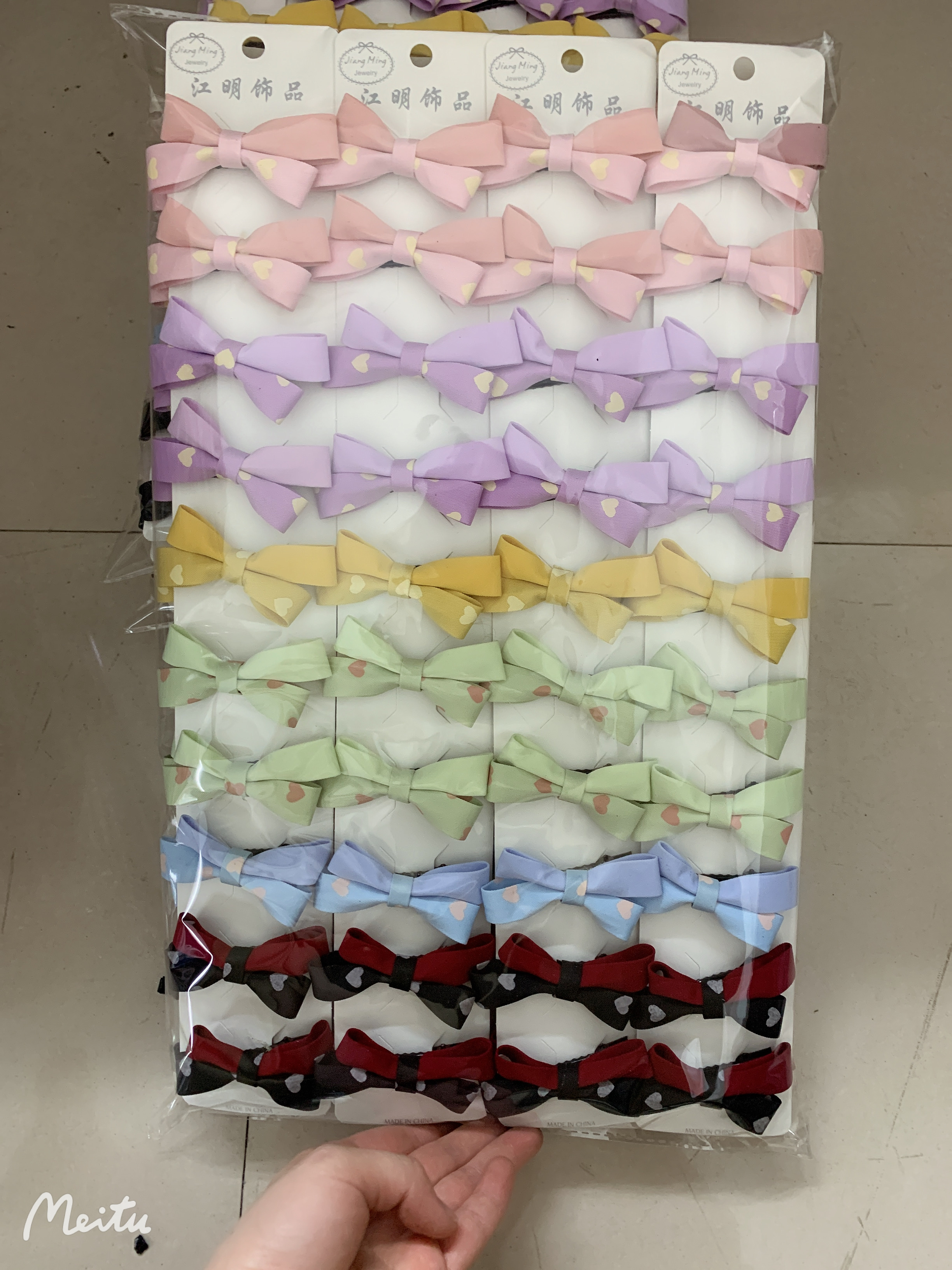 Korean fabric duckbill clips, Korean fabric bow hair clips, top clips, side clips, bangs clips 2022032106