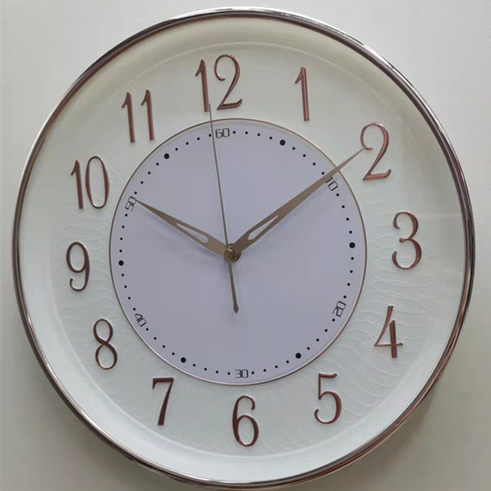 14寸塑料石英挂钟3D墙钟家居装饰壁钟时尚创意时钟可以LOGO广告钟钟表批发详情图5