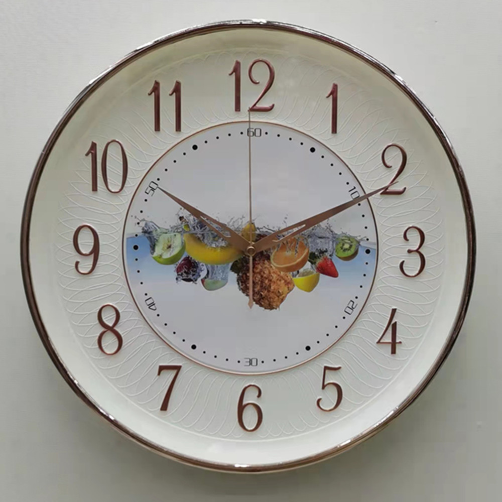 14寸塑料石英挂钟3D墙钟家居装饰壁钟时尚创意时钟可以LOGO广告钟钟表批发详情图2