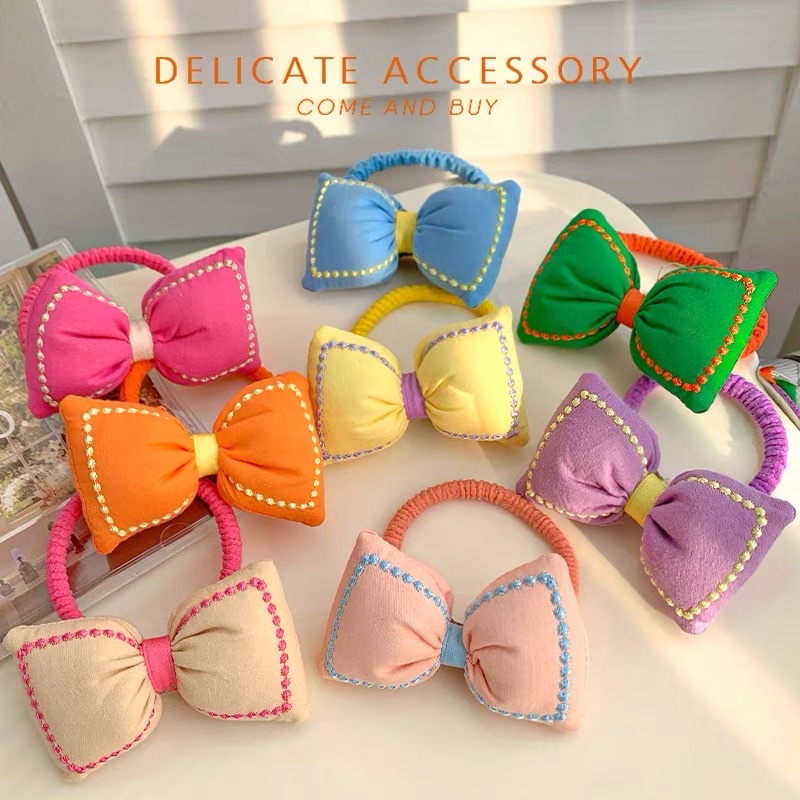 儿童花朵发圈小女孩扎头橡皮筋宝宝蝴蝶结头饰不伤发网红头绳发饰瑾灵饰品46图