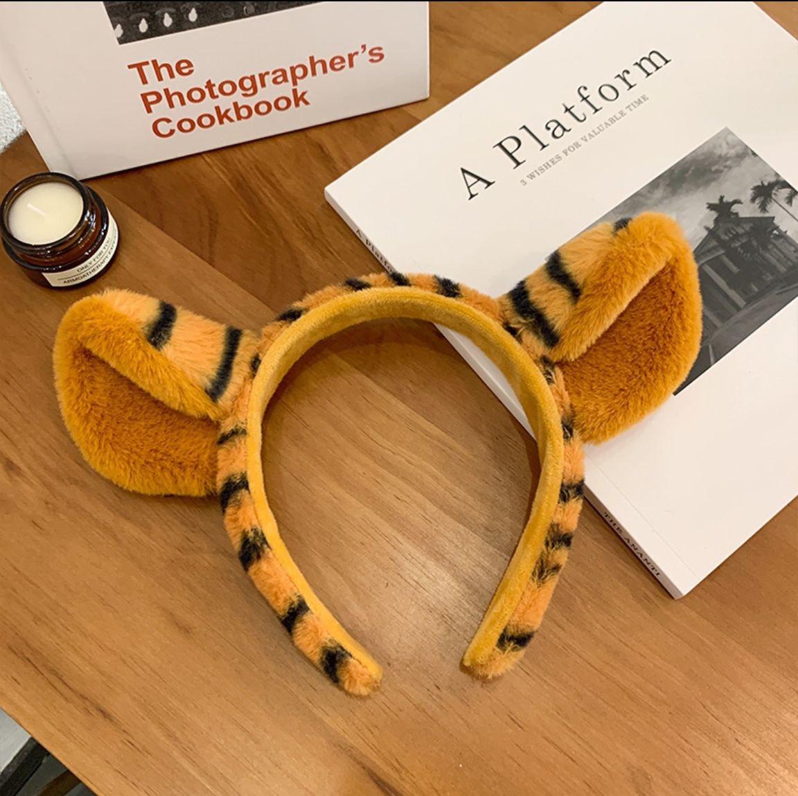 可爱老虎发箍2022新年头饰表演拍照压发头箍老虎耳朵毛绒发夹圣诞