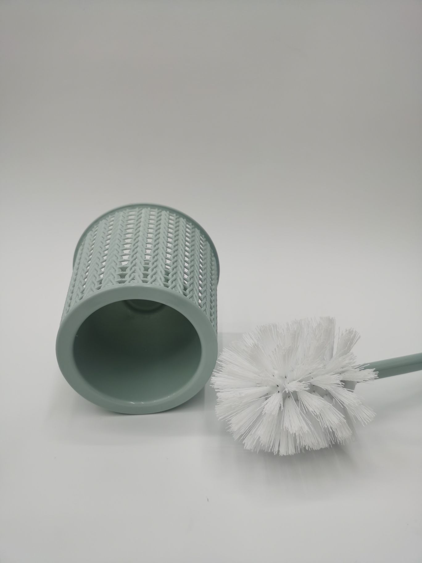 马桶刷套装/混色/塑料白底实物图