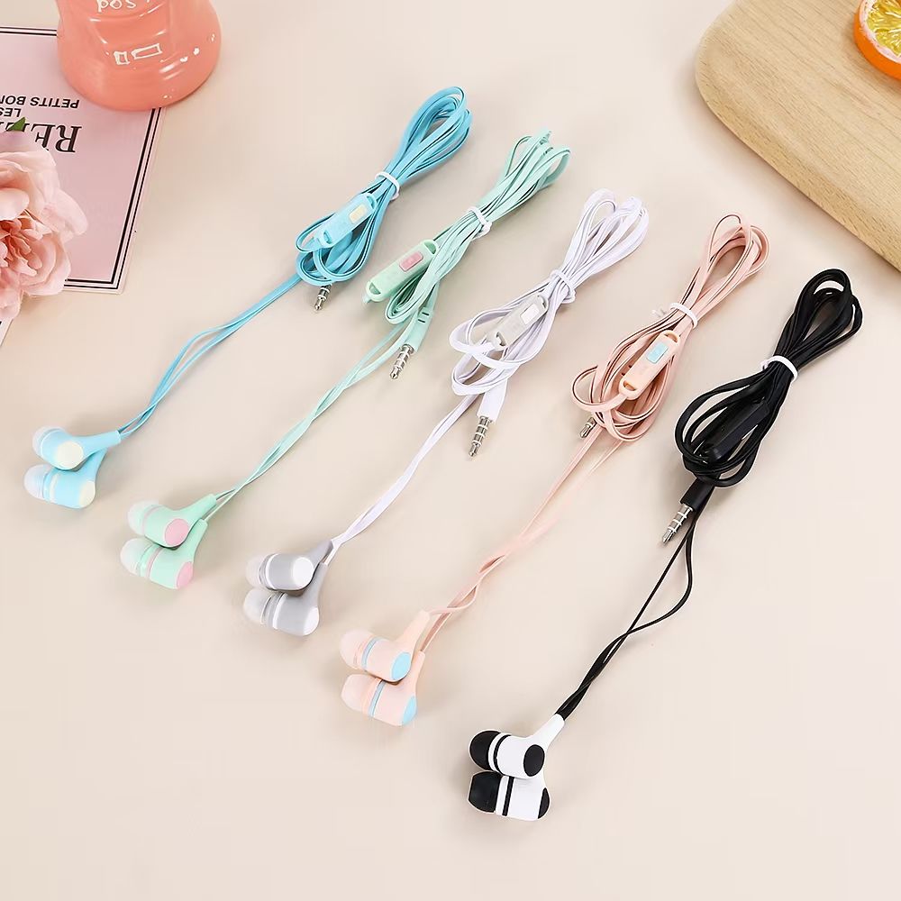 The MC-138 cartoon headphones are in-ear headphones with microphone and line control, suitable for Apple, Android and Huawei mobile phones. They offer deep bass Specification image