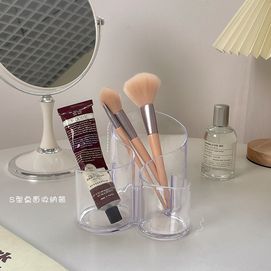 S-shaped makeup storage box Specification image