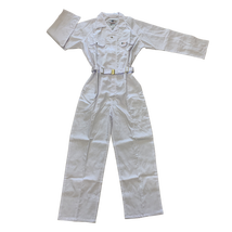 FLYTON连体服，白色薄款一件套，6535面料劳保服，工地防护服