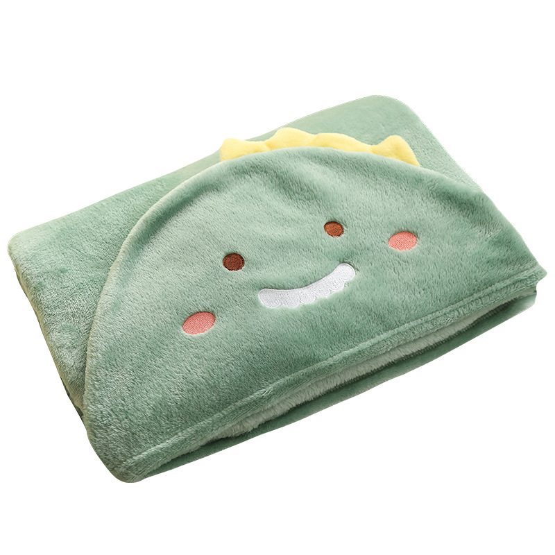 Autumn and winter cartoon animal cape, cloak, dinosaur, penguin, flannel blanket, student shawl, cover blanket, custom-made 80*140cm, 100*140cm detail image 5