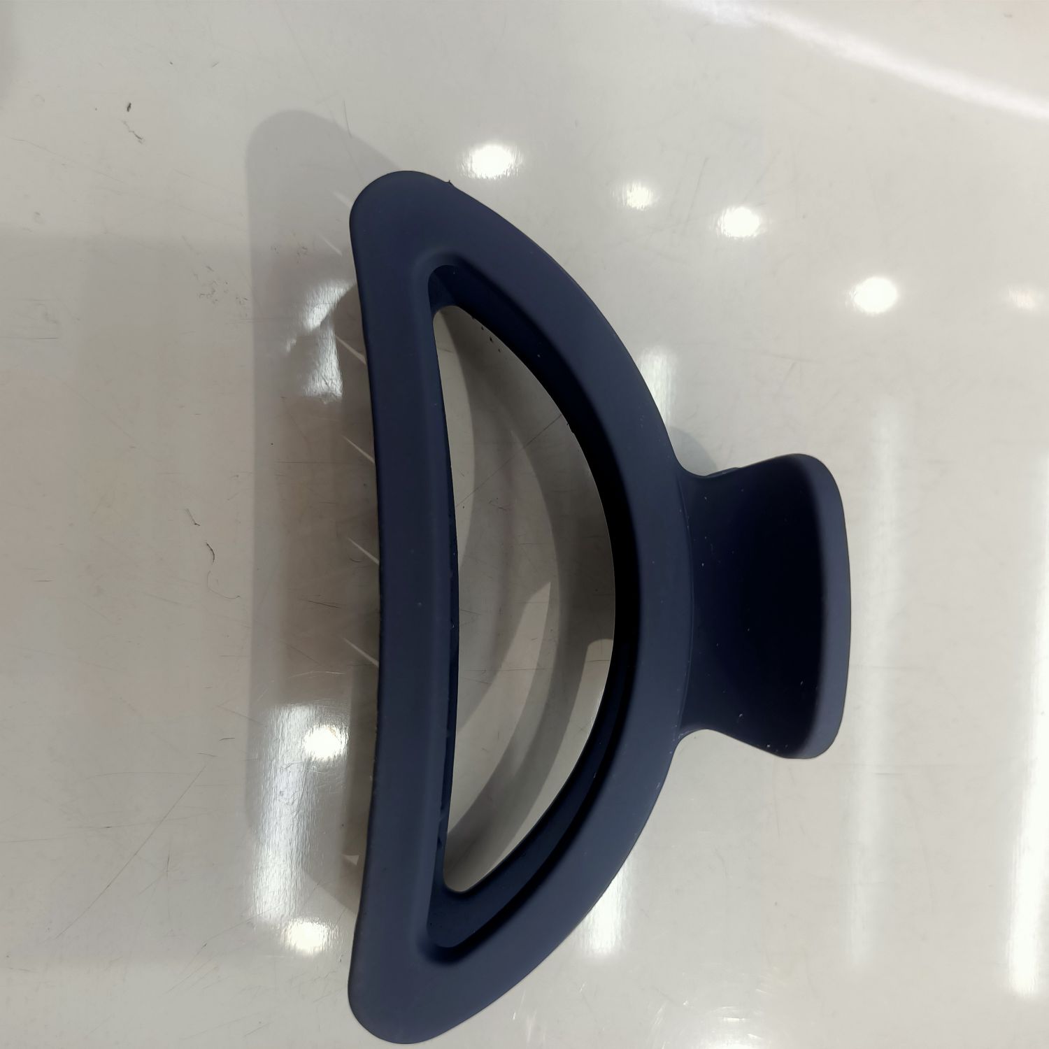 韩版时尚新款简约洋气女生塑料抓夹半圆紫色4575婷婷饰品详情图5