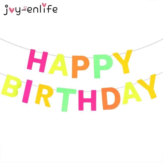 英语生日快乐拉旗