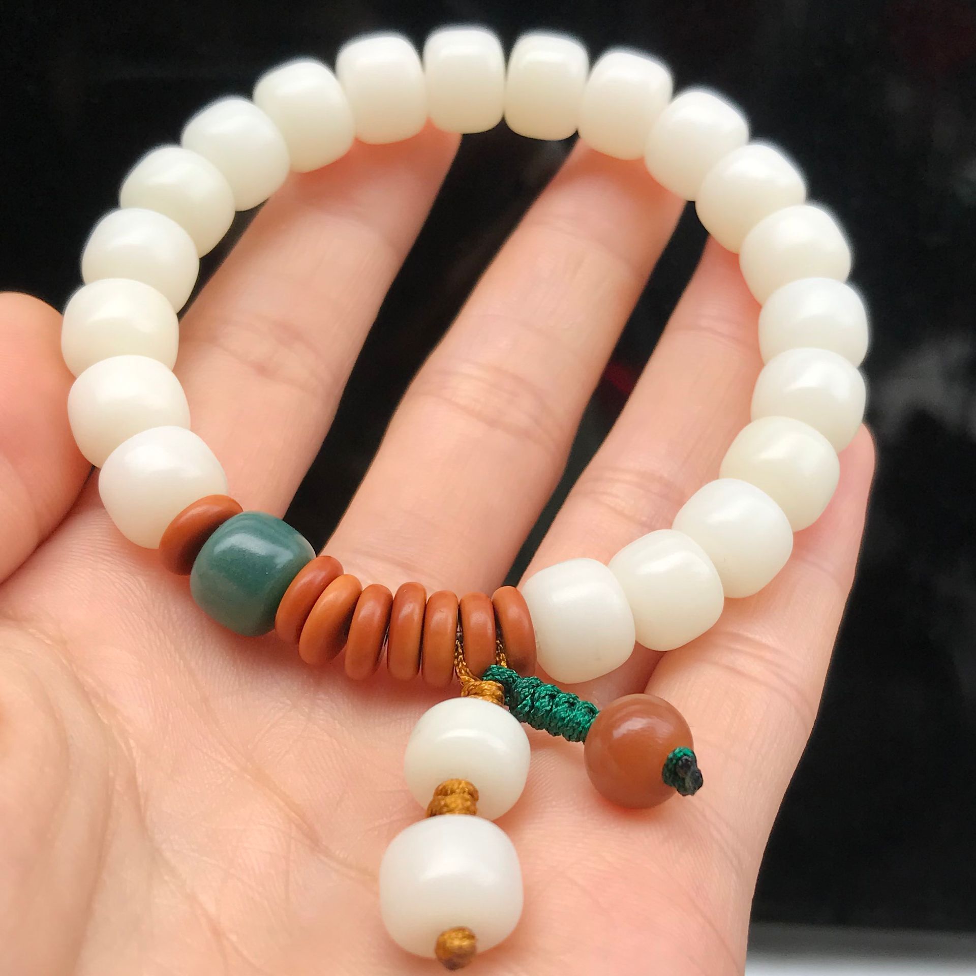 菩提根手链/饰品手珠手串/白玉菩提子细节图