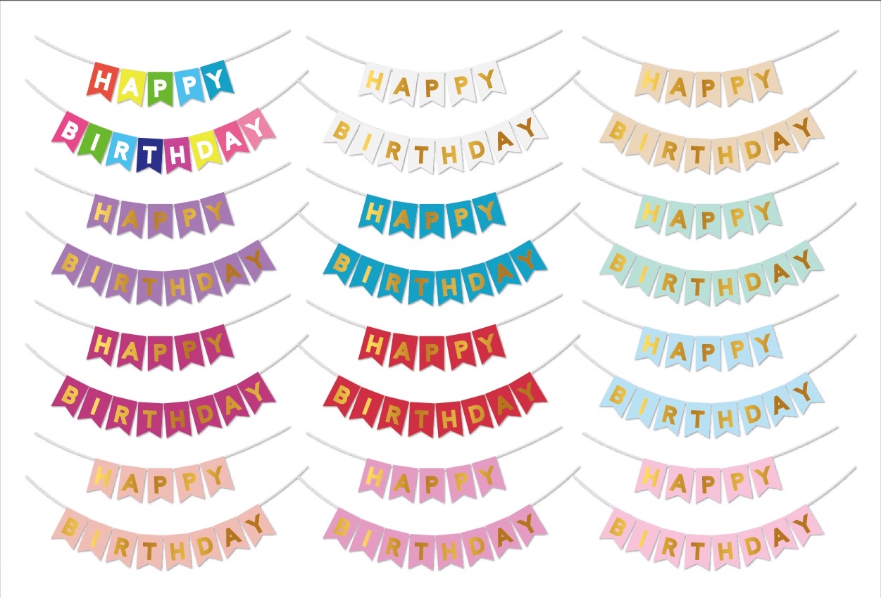 Happy birthday in English! Raise the flag Specification image