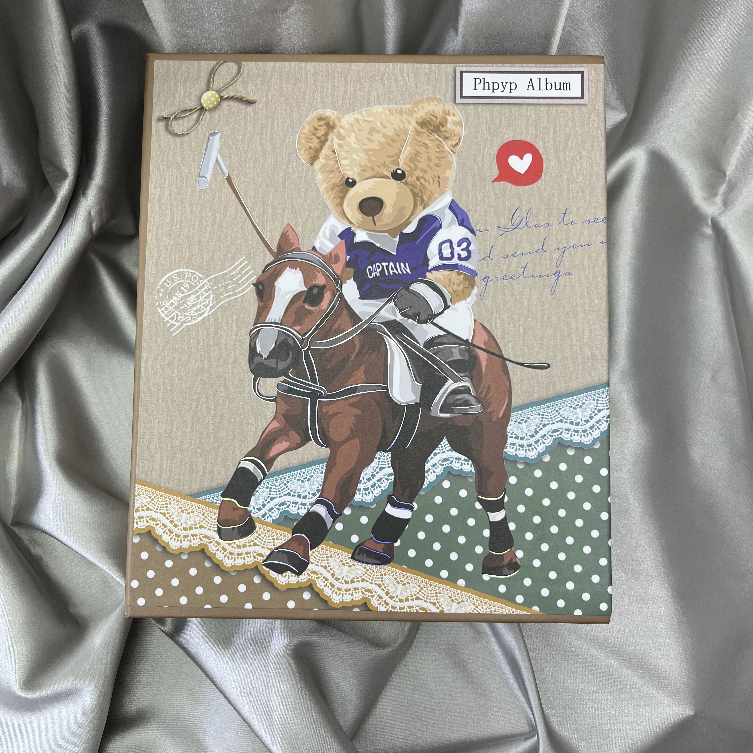 Six-inch bear photo album Family photo album Student card album Baby photo album Specification image