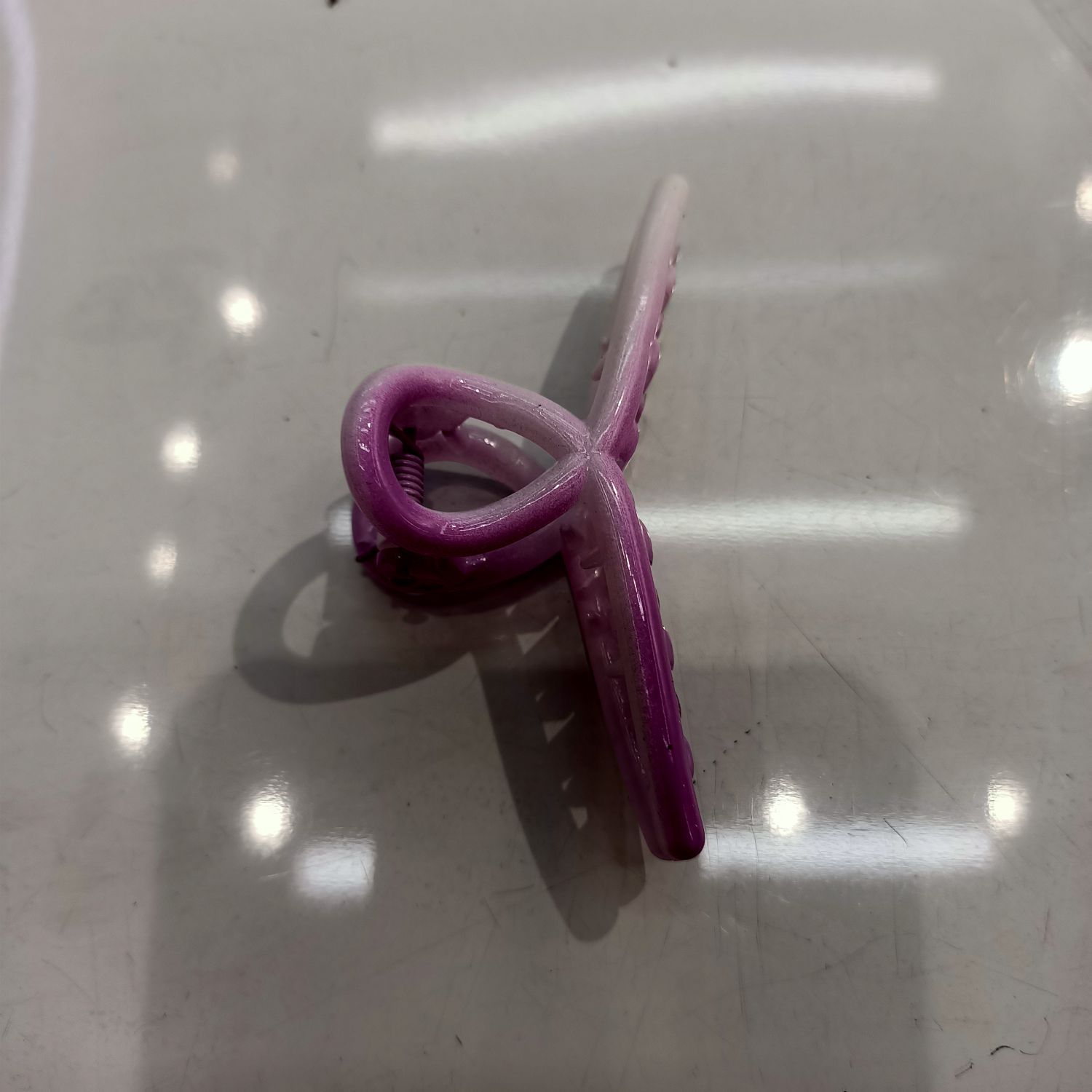 韩版时尚新款简约洋气女生塑料抓夹衣架紫4607婷婷饰品详情4