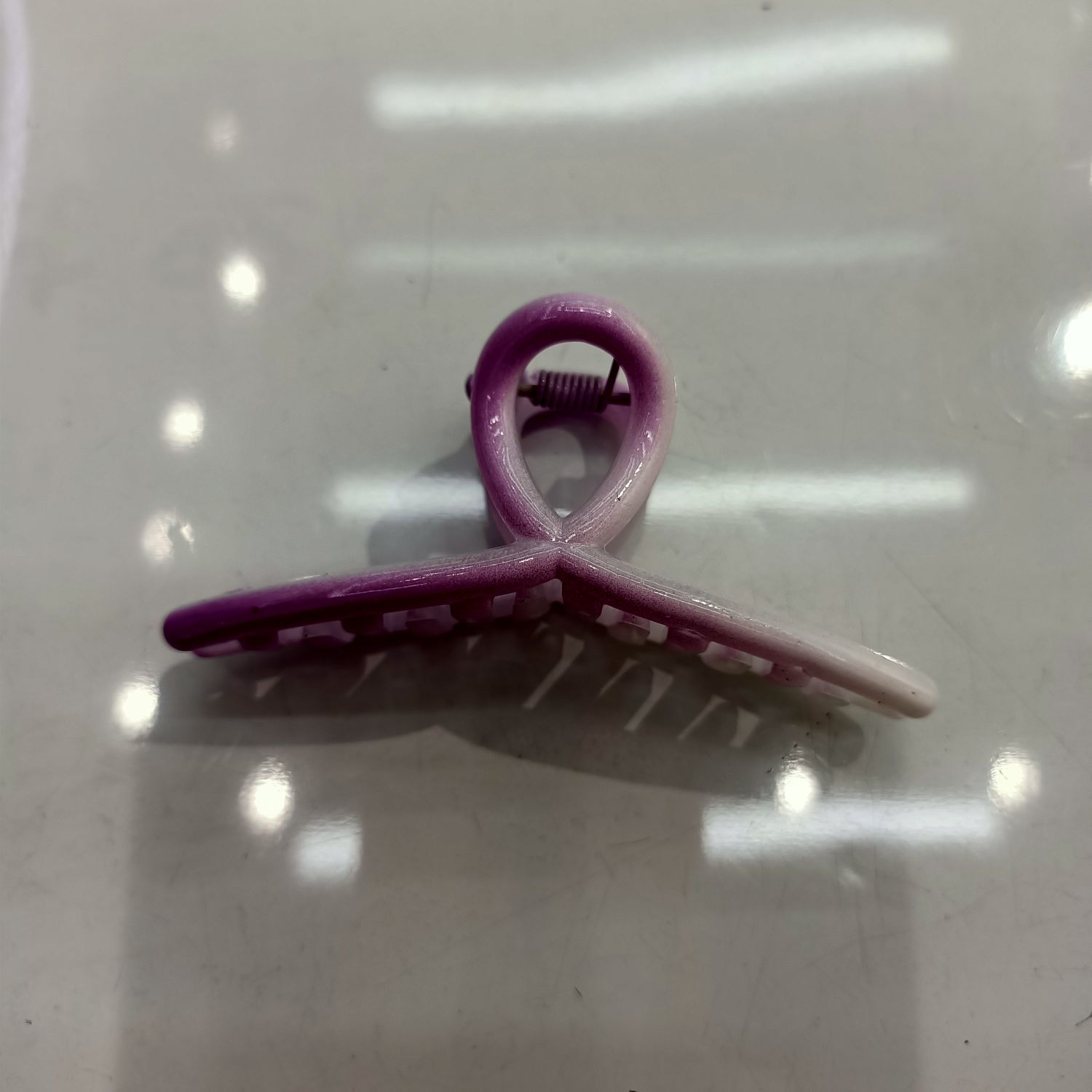 韩版时尚新款简约洋气女生塑料抓夹衣架紫4607婷婷饰品