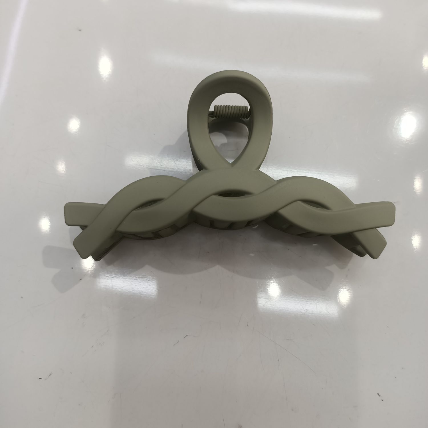 韩版时尚新款简约洋气女生塑料抓夹麻花紫4579婷婷饰品