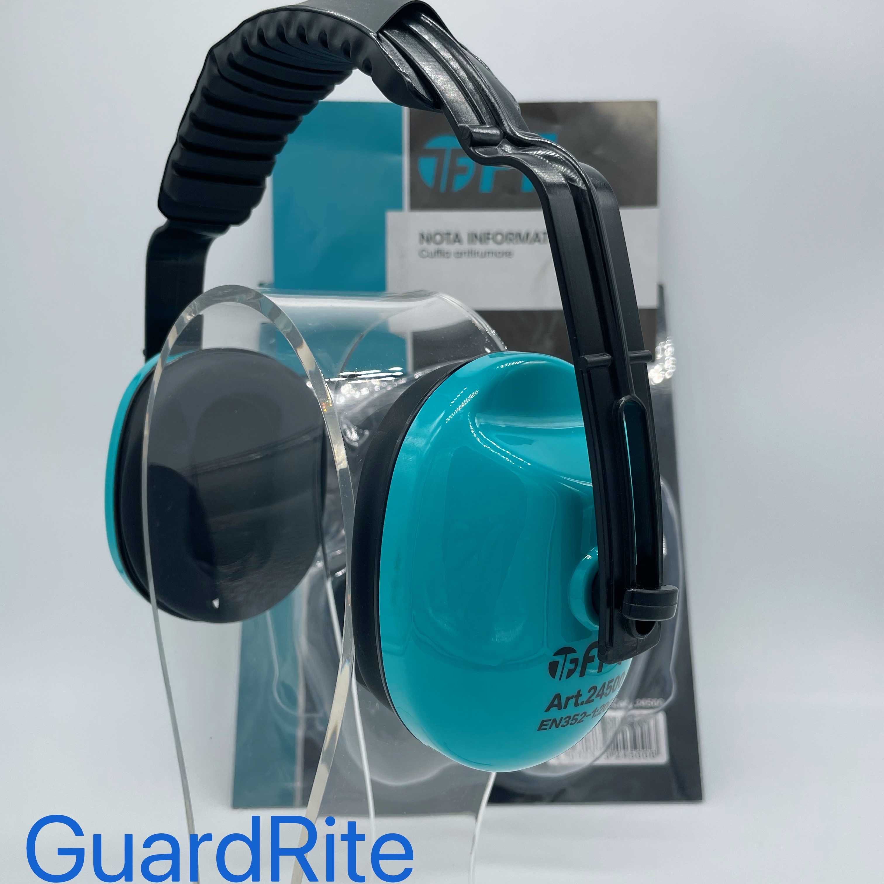 防护耳罩/降噪隔音白底实物图