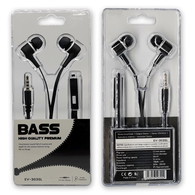 Sogo brand headphones, EV-301 mobile phone headphones, earplugs, earphone labels, earphone cables, wired headphones, headphones with labels Specification image