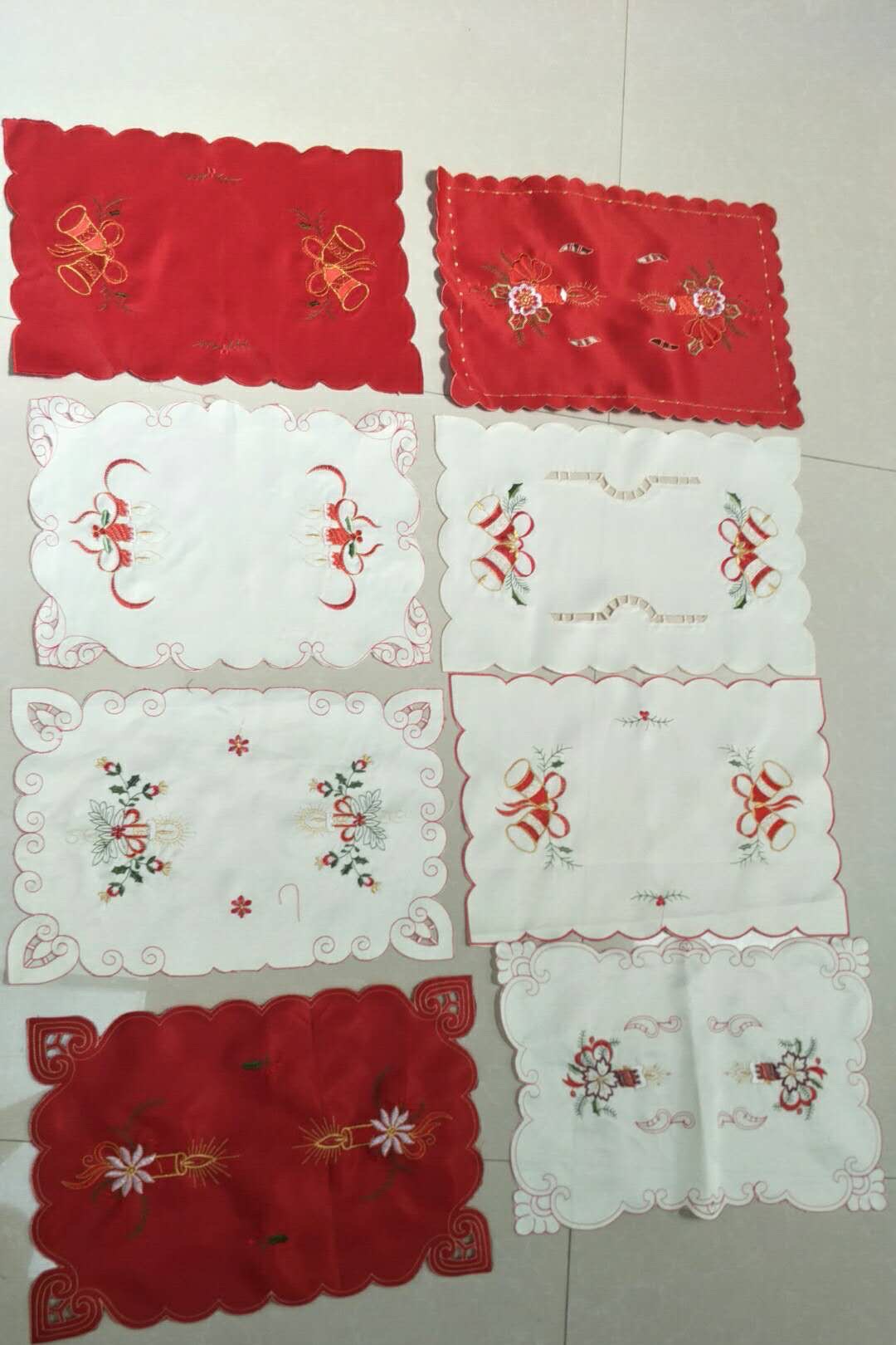 Embroidered placemats
