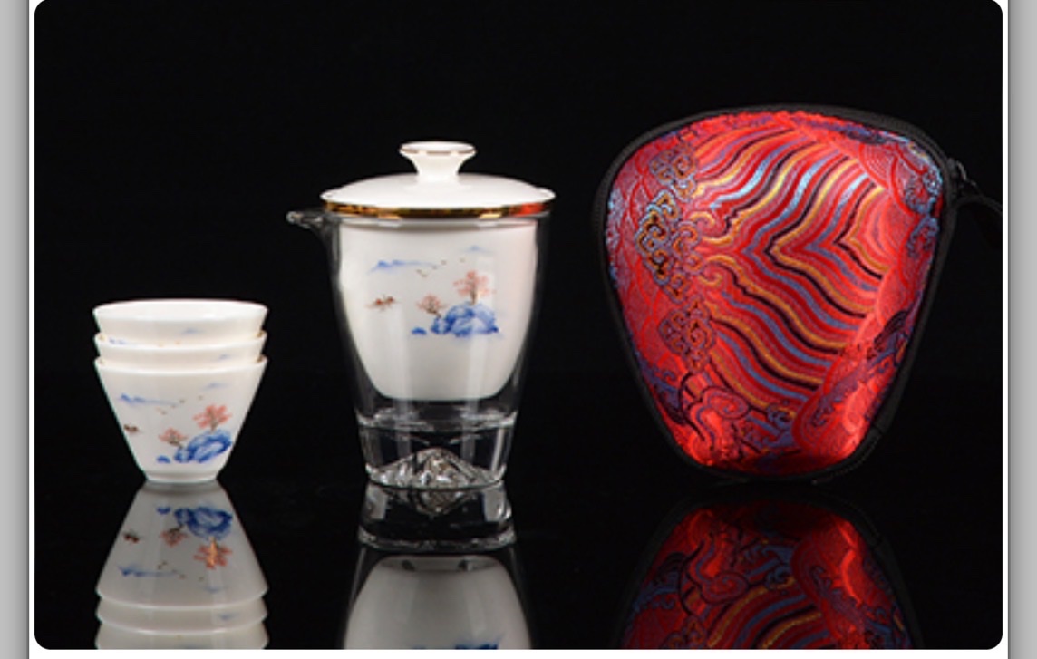 Sheep fat Jade Travel Tea set, Red pine craft pottery, Li Family 031 details Picture