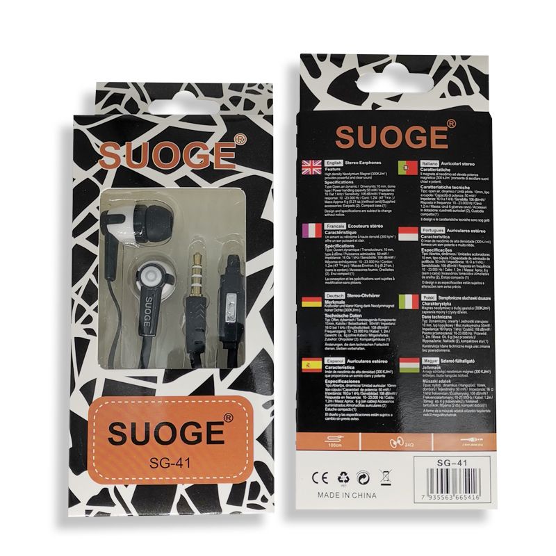 Marca soge auriculares, SG-41 auriculares de teléfono, auriculares, earmark, earmark, auriculares con cable, auriculares con marca Application Scenario