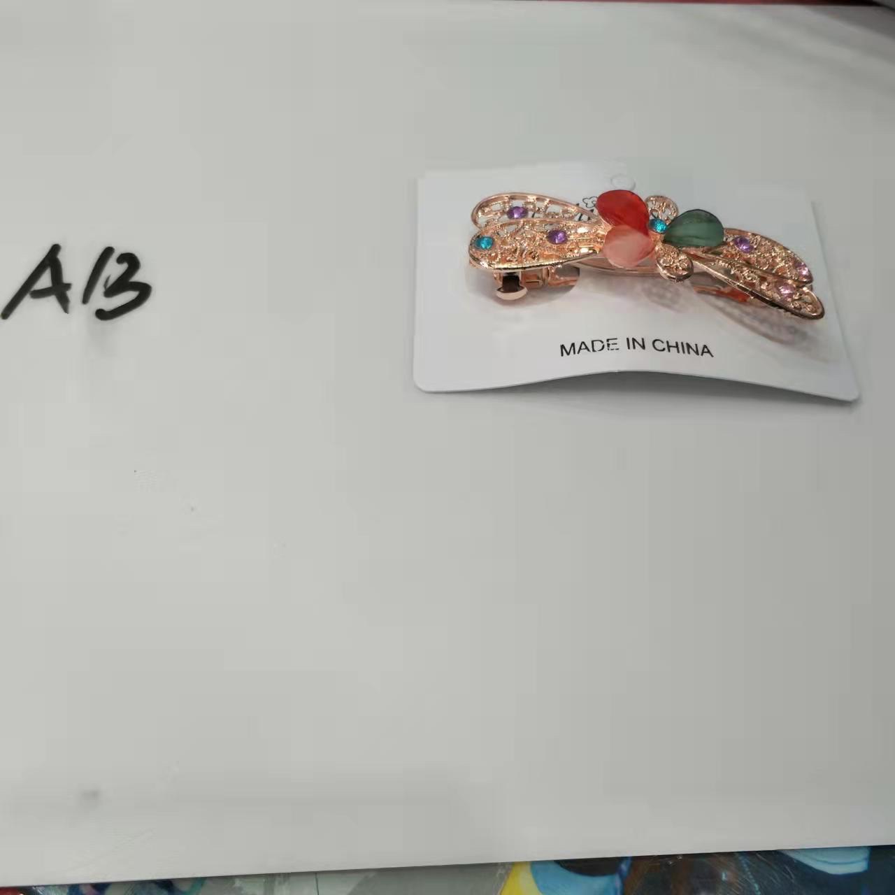 Rose gold-plated inlaid spring clamp Series A-13