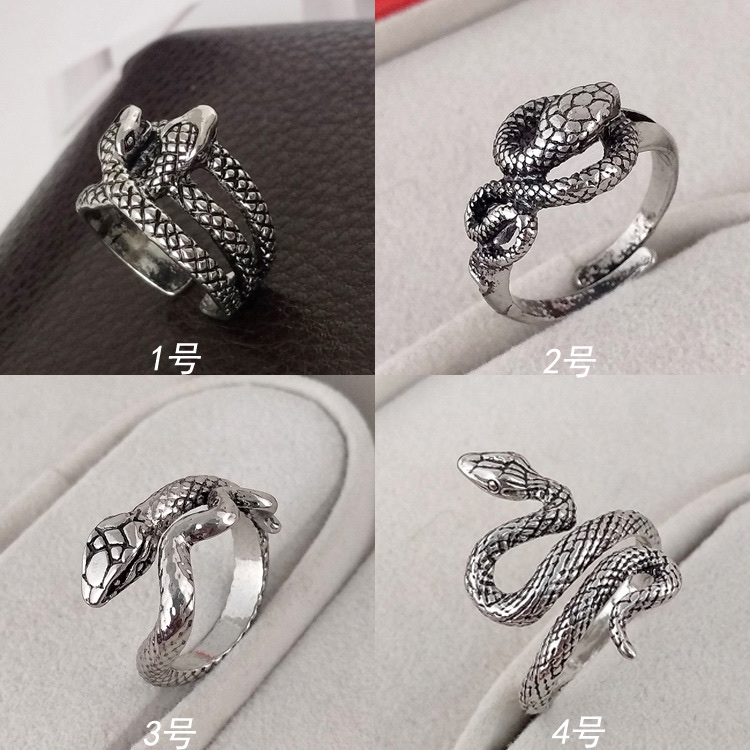 9 snake-shaped rings, priced at 3.8 each. Fashionable Korean-style trendy ring, suitable for both men and women Item Picture
