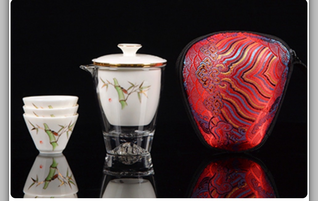 Sheep fat Jade Travel Tea set, Red pine craft pottery, Li Family 031 Specification image