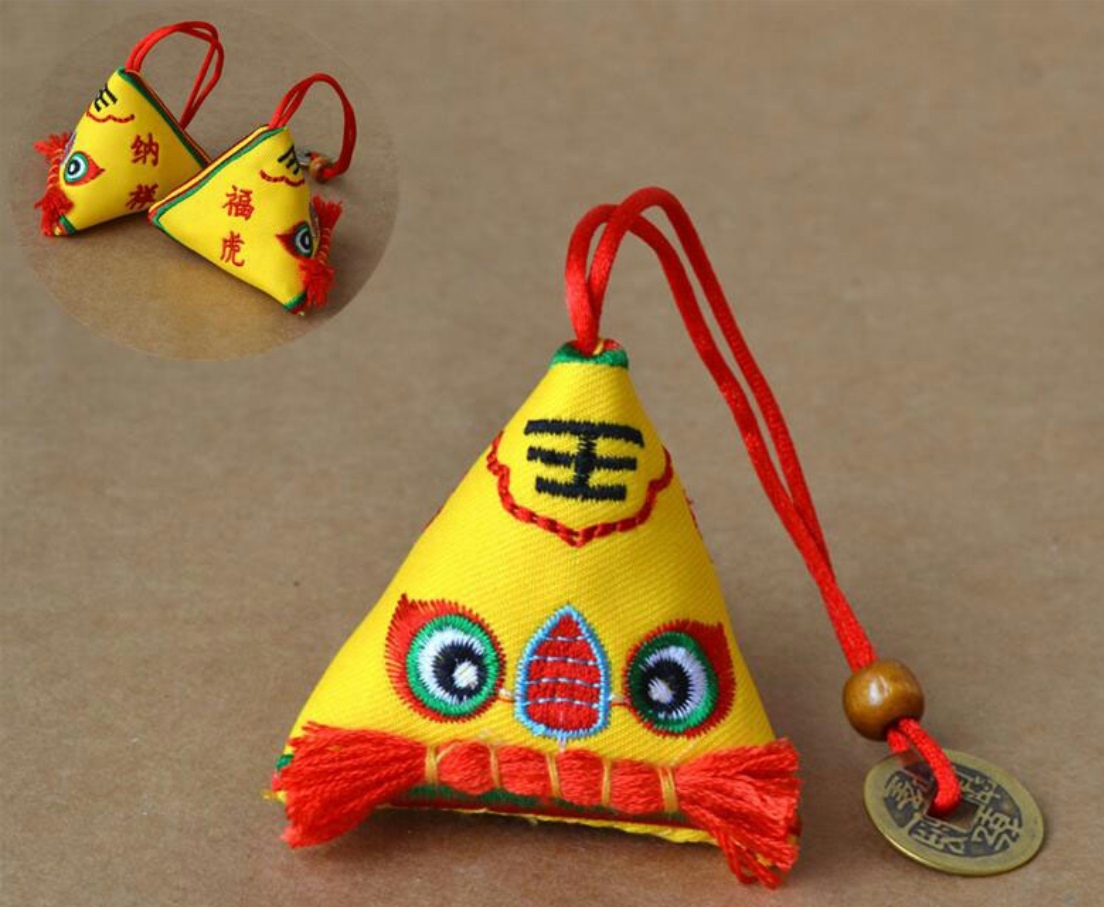 熙福工艺虎年香包古风刺绣虎头粽子香囊端午节福虎生肖三角粽子挂饰礼物详情4