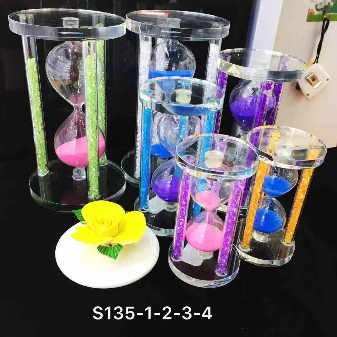 复古木制品流沙画装饰品 家居摆设创意滴油沙漏 艺术品收藏品沙漏时钟