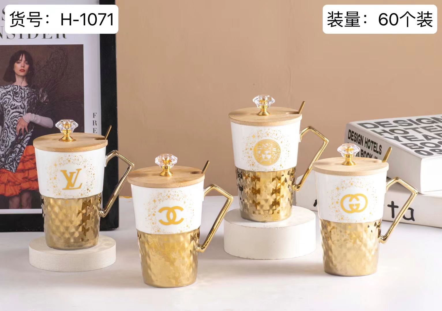 方圆陶瓷镀金水杯配木盖砖石顶FY9892934详情图8
