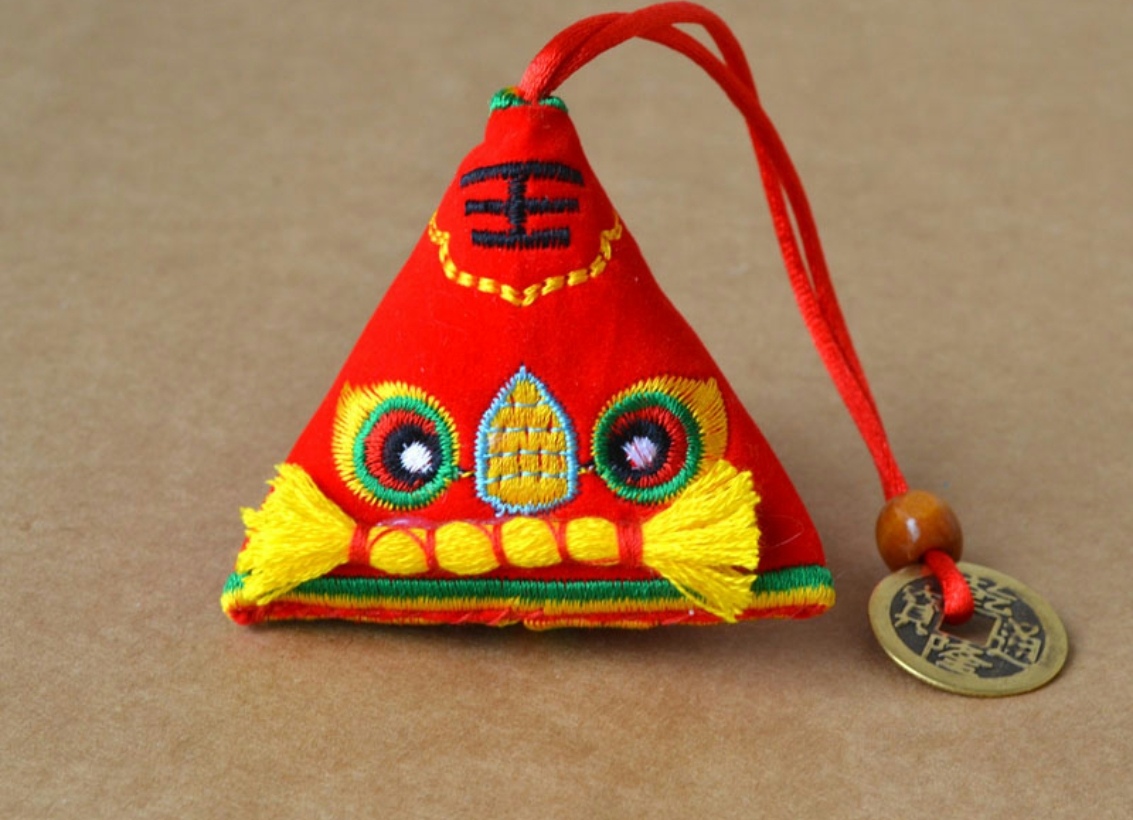 熙福工艺虎年香包古风刺绣虎头粽子香囊端午节福虎生肖三角粽子挂饰礼物详情5