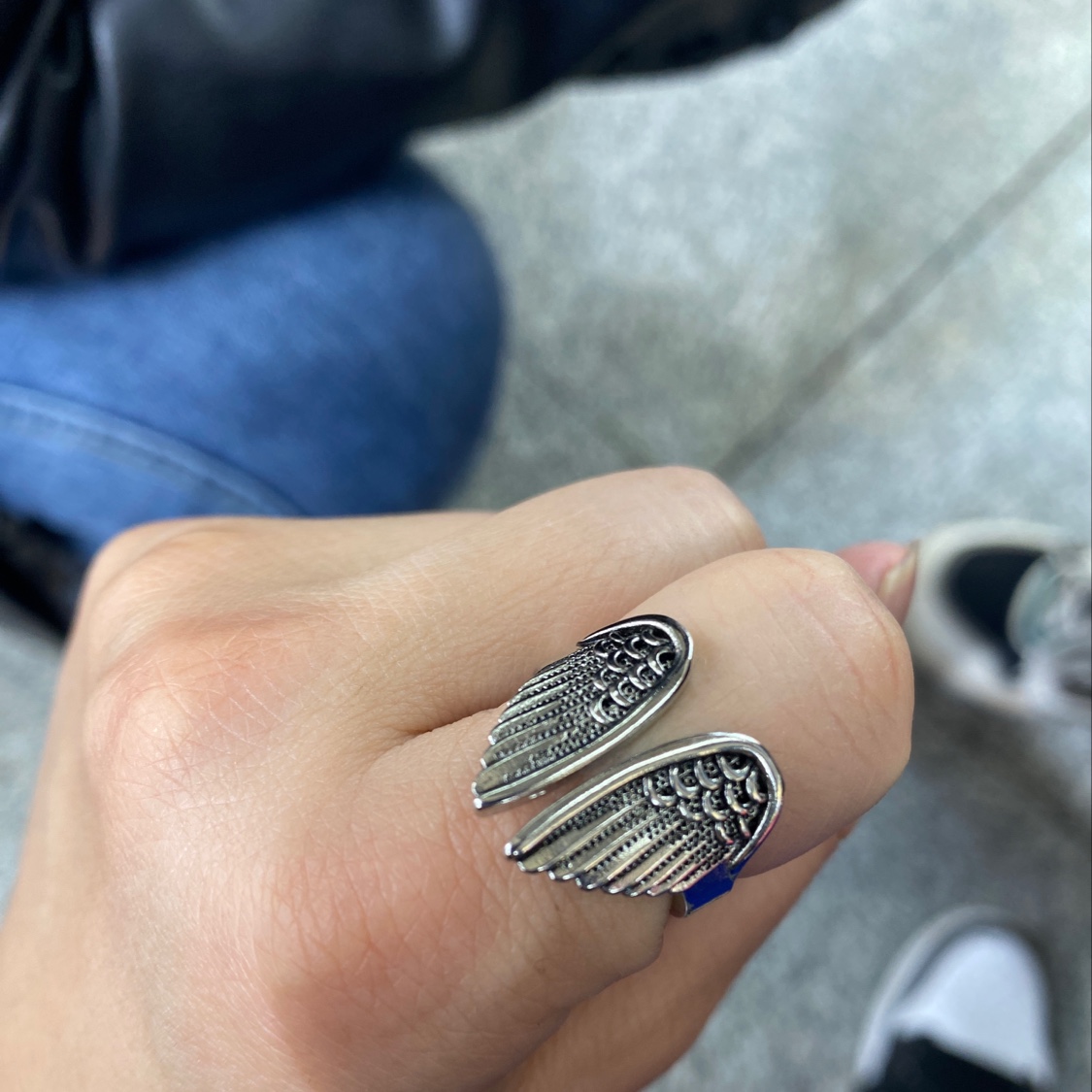 为晚925纯银戒指女简约重工轻奢小众冷淡时尚个性不掉色素圈指