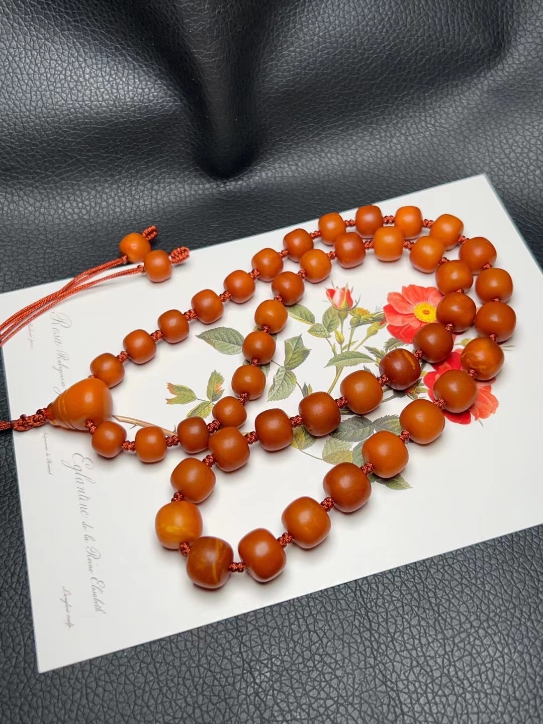 老蜜蜡塔链细节图
