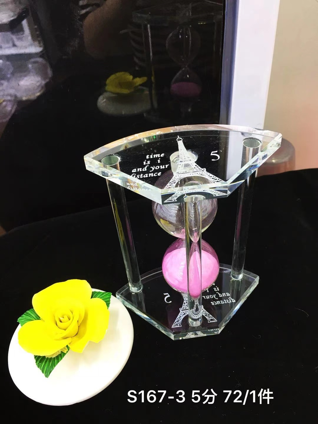 木制品流沙画创意装饰品 滴油沙漏艺术品 现代简约家居摆设 沙漏计时器礼品